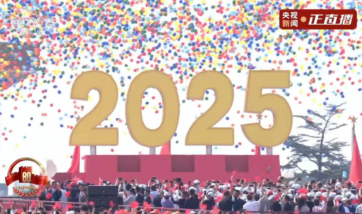 3 सप्टेंबर, 2025, चीनची लष्करी परेड, लेटेक्स बलून रिलीज