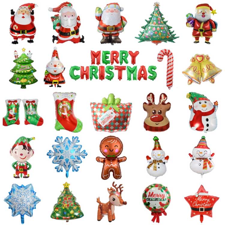 ख्रिसमस ॲल्युमिनियम फॉइल फुगे