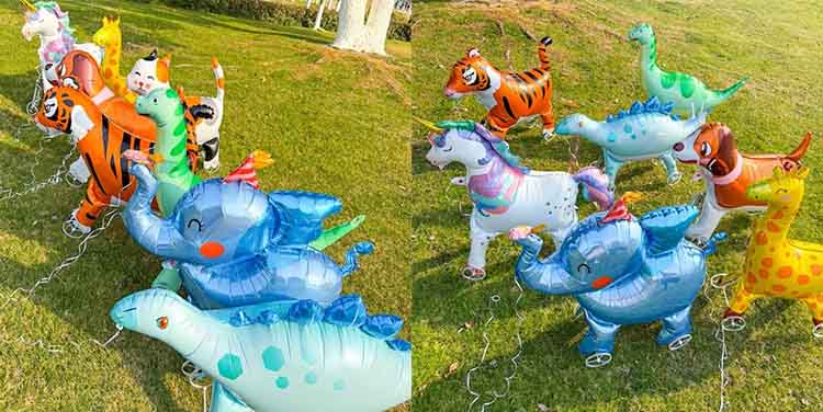 foil balloons with wheels