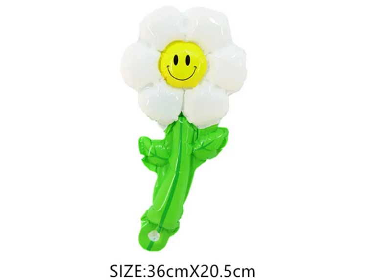 handheld sunflower foil balloon size
