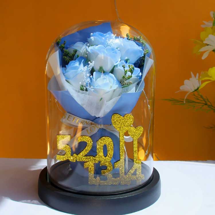 Valentine's Day Glass Dome Rose Bouquet China