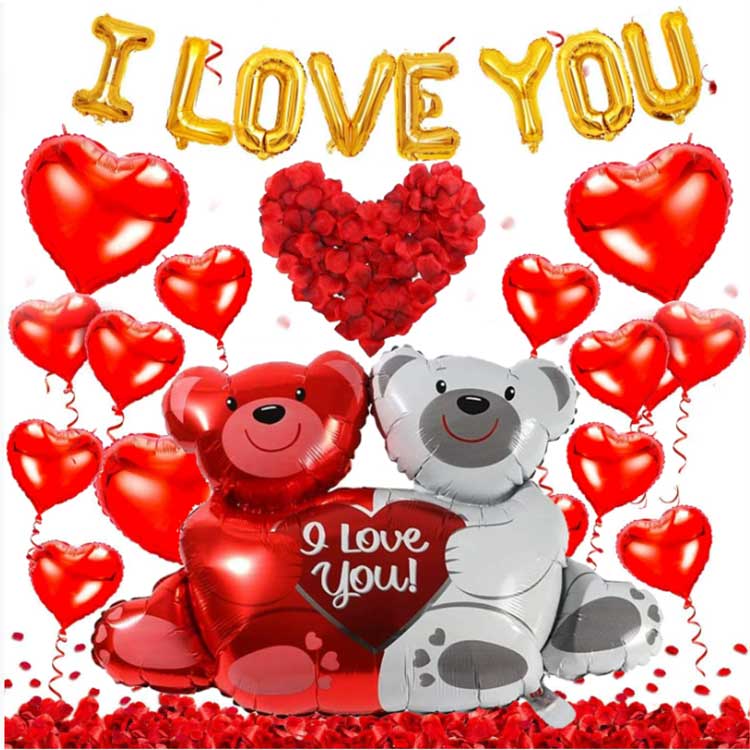 व्हॅलेंटाईन डे फॉइल फुगे